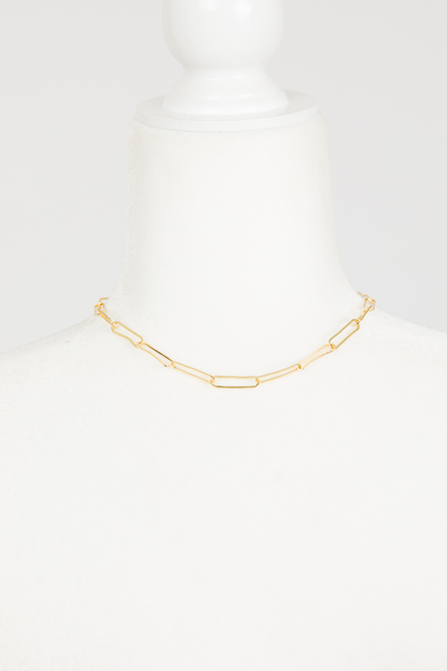 Gold Clip Chain Necklace