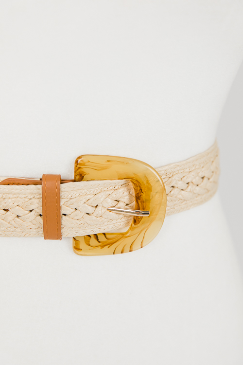 Lucite Braided Straw Belt