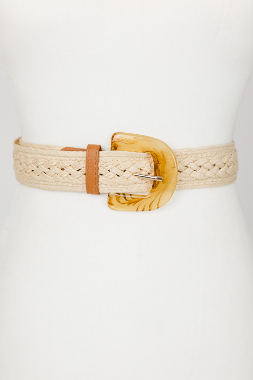 Lucite Braided Straw Belt