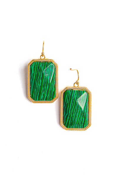 Vera Stone Earring, Green