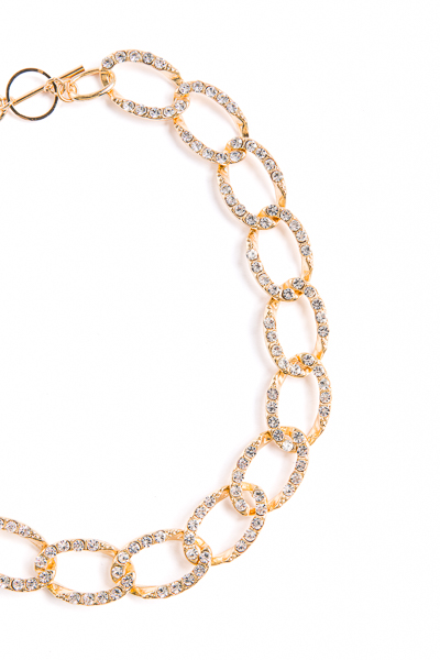 Statement Rhinestone Chain Necklace