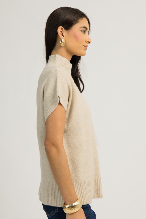 Short Sleeve Mock Sweater, Oatmeal - originals-399.jpg