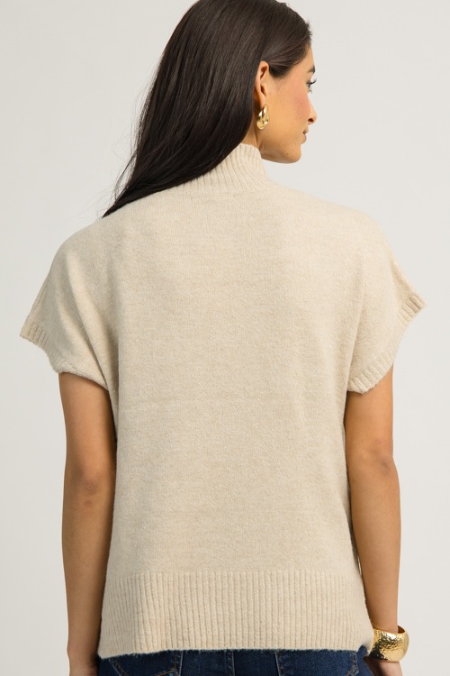 Short Sleeve Mock Sweater, Oatmeal - originals-400.jpg
