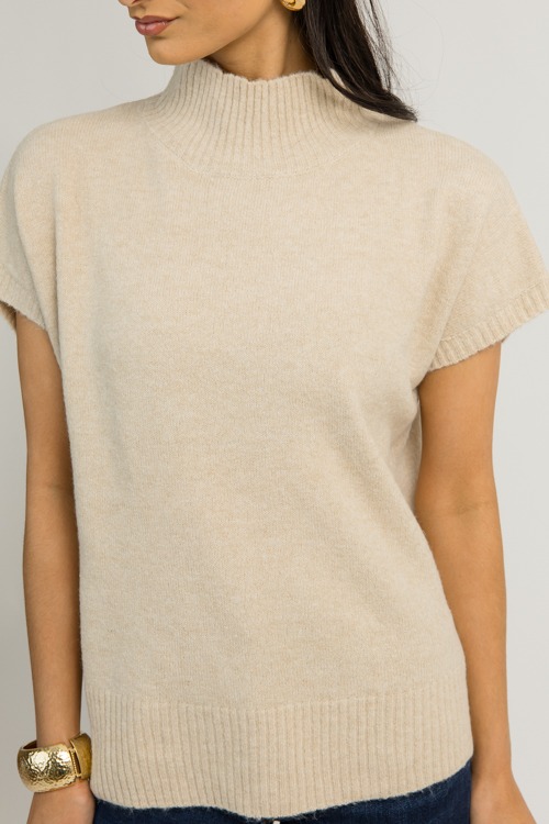 Short Sleeve Mock Sweater, Oatmeal - originals-401.jpg