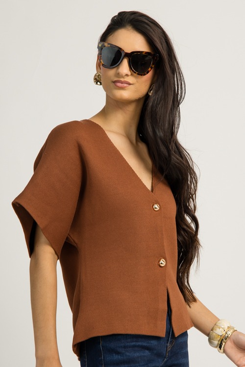 Jess Button Cardi, Brown - originals-780.jpg