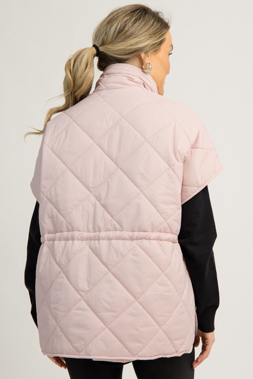 Draw Waist Quilted Vest, Dusty Rose - originals-h371.jpg