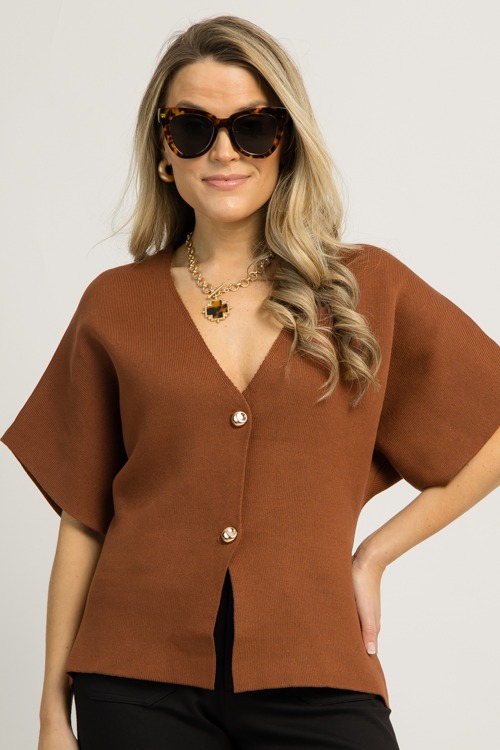 Jess Button Cardi, Brown - originalsp-741.jpg