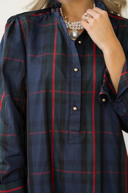 Preppy Plaid Midi, Navy Green - plaid dress-10.jpg