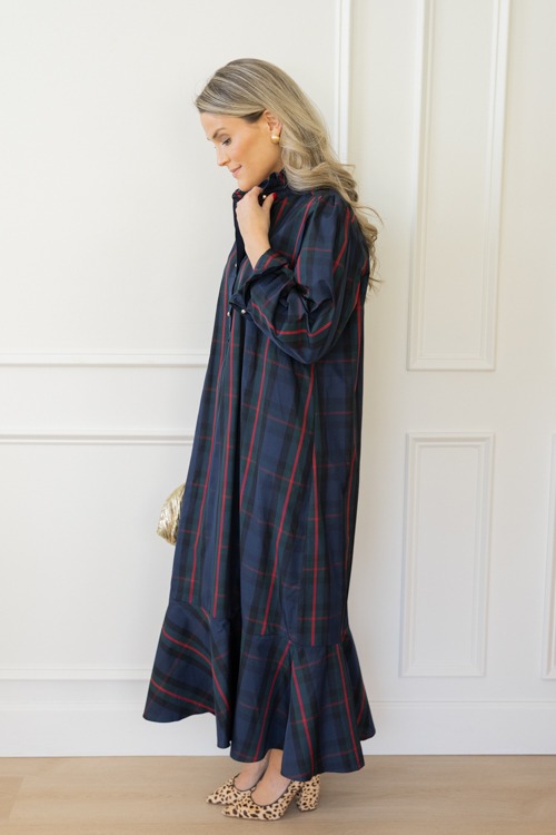 Preppy Plaid Midi, Navy Green - plaid dress-7.jpg