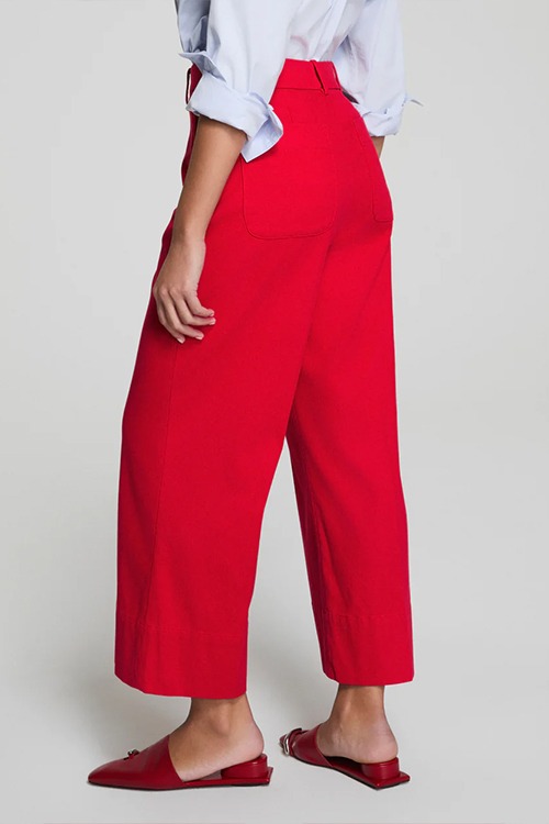 Spanx Crop Wide Leg Pant, Red - spanxred3.jpg
