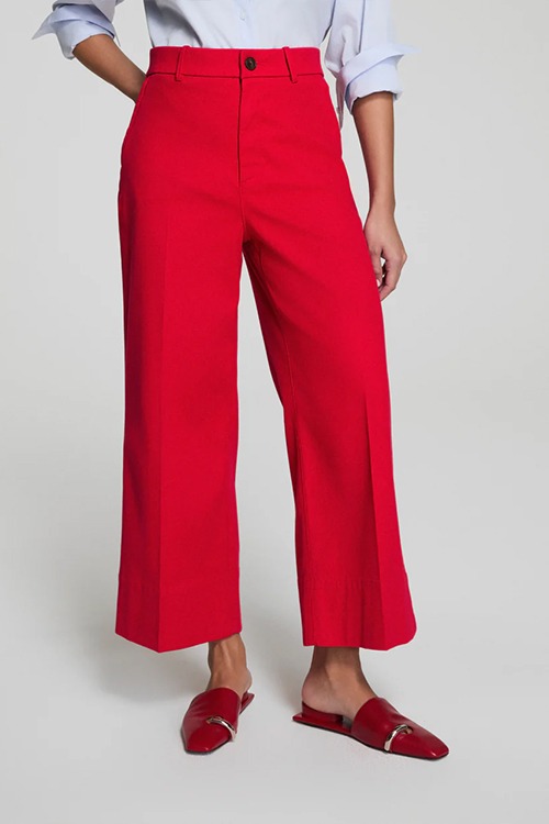 Spanx Crop Wide Leg Pant, Red - spanxred4.jpg