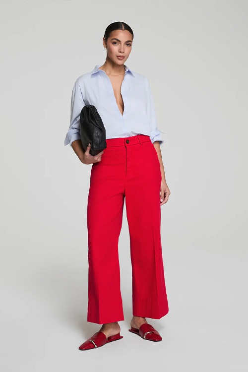 Spanx Crop Wide Leg Pant, Red - spanxred5.jpg