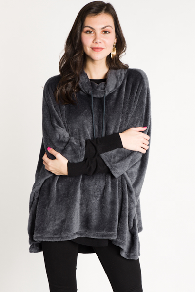Blanket Poncho Charcoal