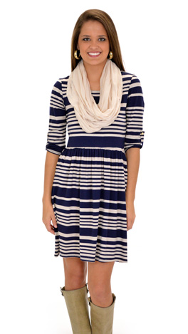 Hoover Dress, Navy