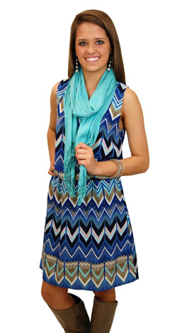 Rain Dance Dress, Blue