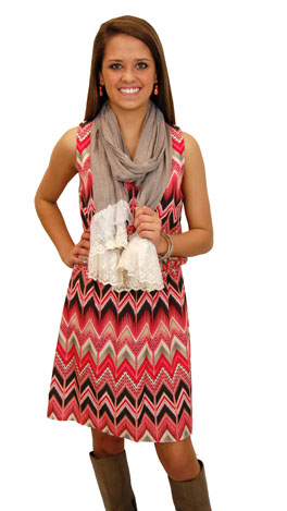 Rain Dance Dress, Coral