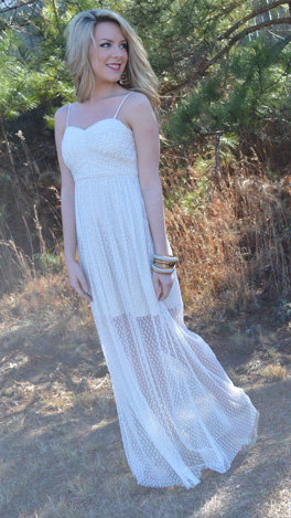 Leah Lace Dress, Cream