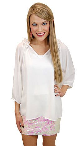 Jack & Diane Top, Ivory White