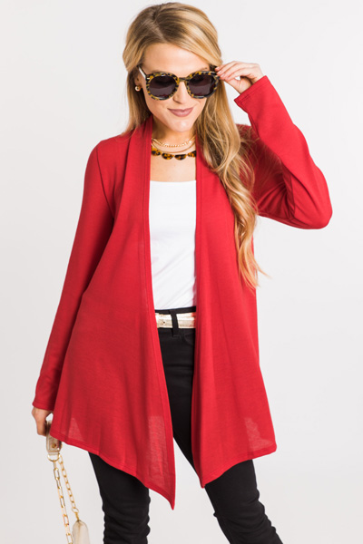 Necessity Cardigan, Red