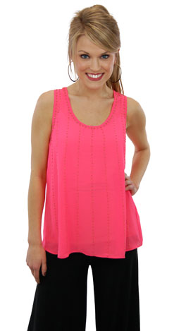 Beaded Up Tank, Neon