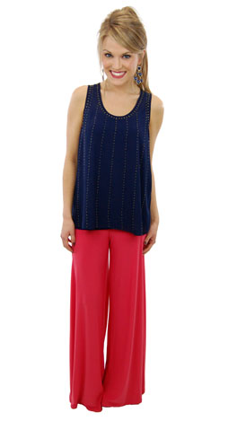 Wild Wide West Pants, Coral