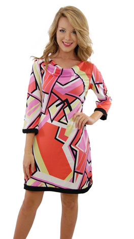 Geo Drape Dress