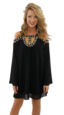 Greek Goddess Dress, Black