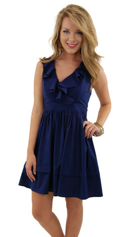 Classic Act Dress, Navy