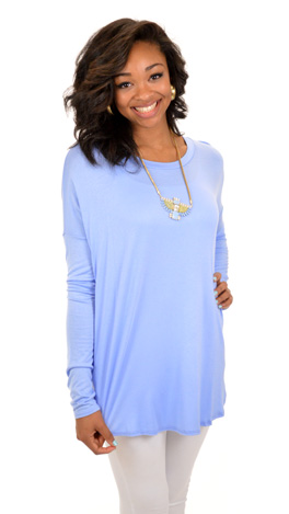 Let Loose Tee, Denim Blue