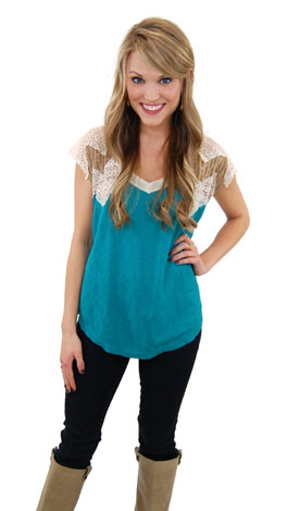 Shrug it Off Top, Teal