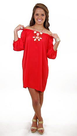 Shanda Dress, Red