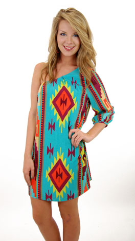 Solo Sleeve Dress, Blue