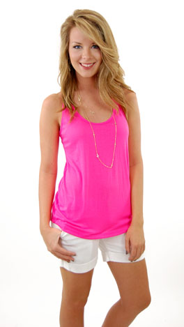 Loose Tank, Neon Pink