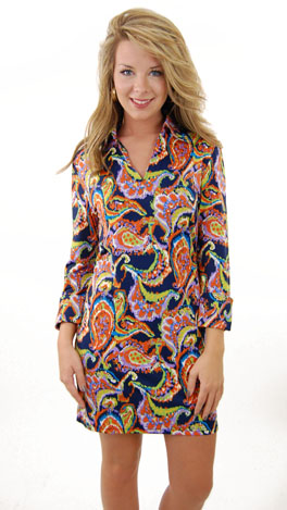 Lana Watercolor Shirt Dress