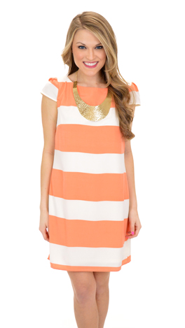 Peach Lanes Dress