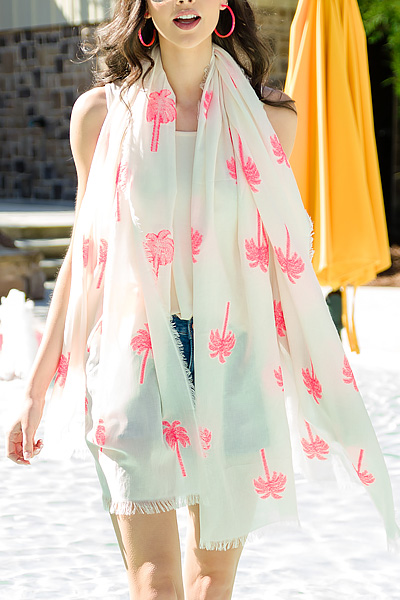 Jacquard Icon Scarf, Palm Tree