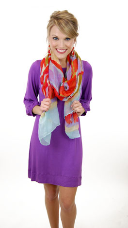 Basic Boatneck Tunic, Amethyst