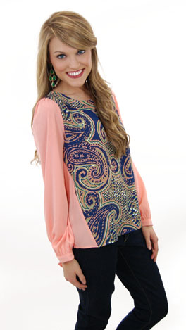 Peach Sangria Top
