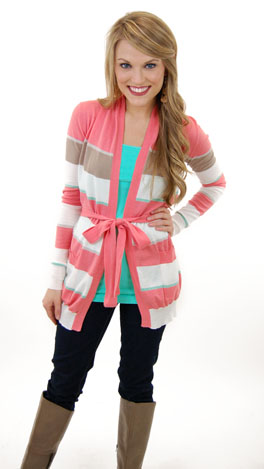 Sasha Cardigan, Coral