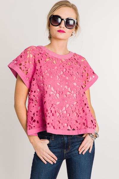 Pink Lace Top