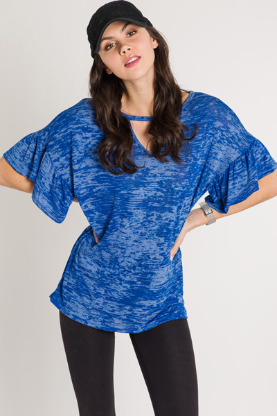 Burnout Tee, Blue