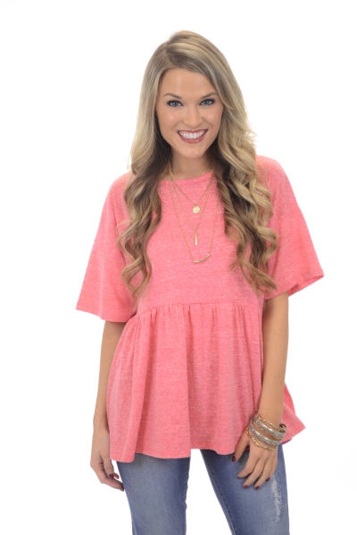 Be You Babydoll Top, Pink