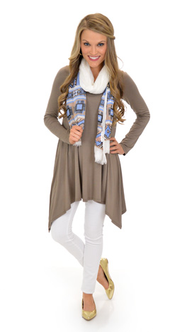Taking Flight Tunic, Mocha