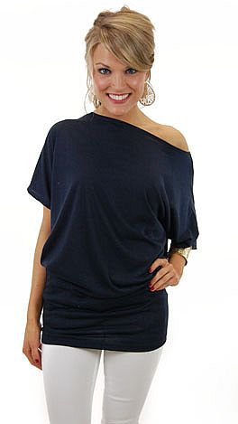 Tastefully Simple Tunic, Navy