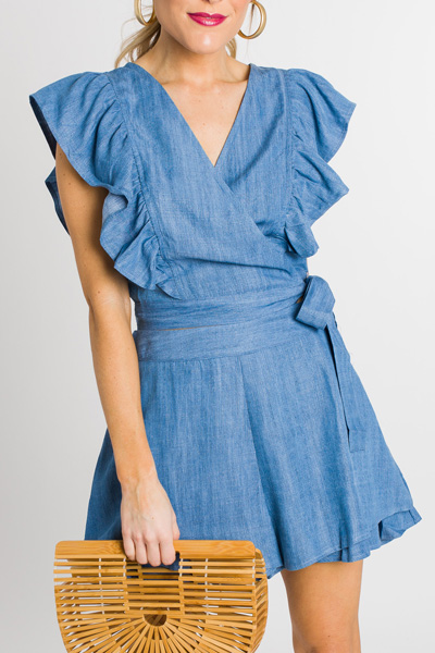 Denim Ruffle Set