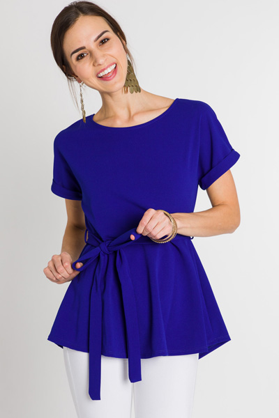 Best Belted Blouse, Royal Blue