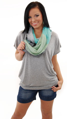 Simple V Tee, Gray