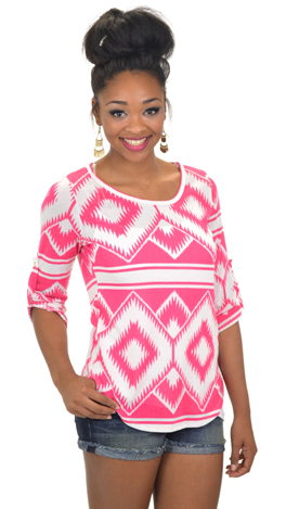 Snow Caps Top, Pink