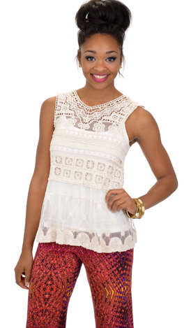Crochet Floral Tank