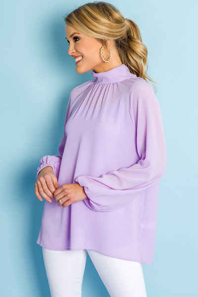 Newer Look Mock Neck, Lilac